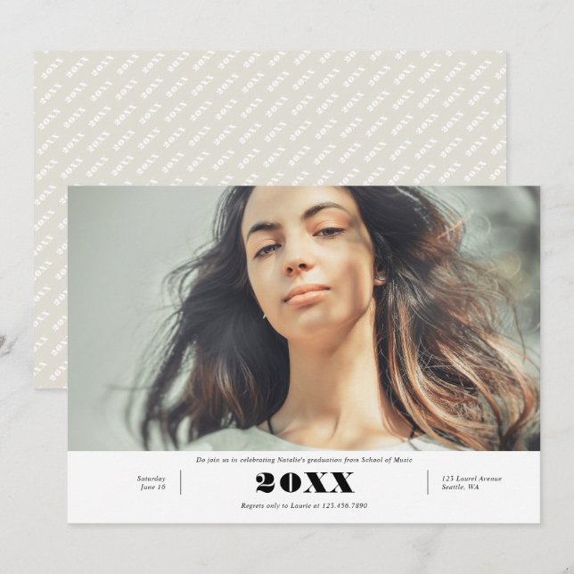 Célébrations Faire-part de diplôme (Devant / Derrière)