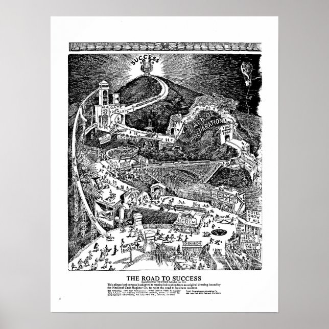 Célèbre ROAD TO SUCCESS Poster Célébration 100 ans (Devant)