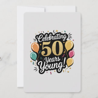 Célébrer 50 Ans Jeune Carte Jubilée D'Or