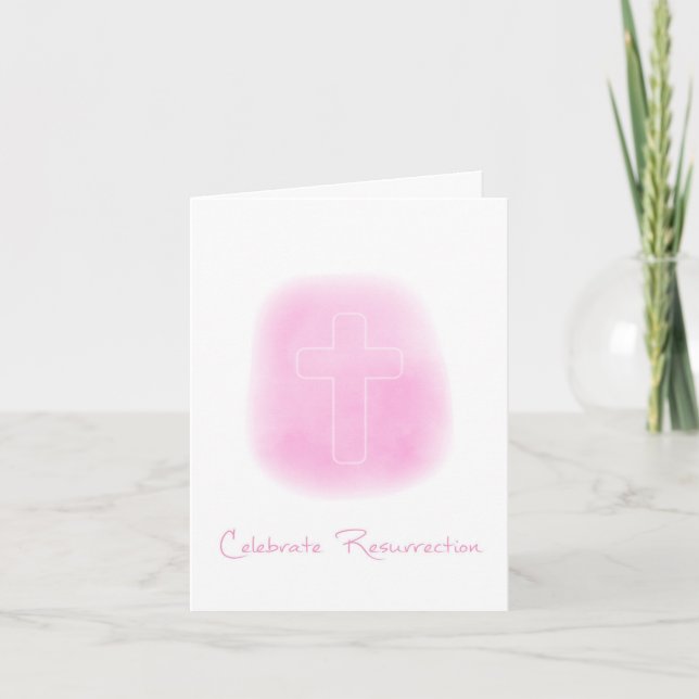 Célébrer la résurrection Croix Verse Carte de Pâqu (Devant)