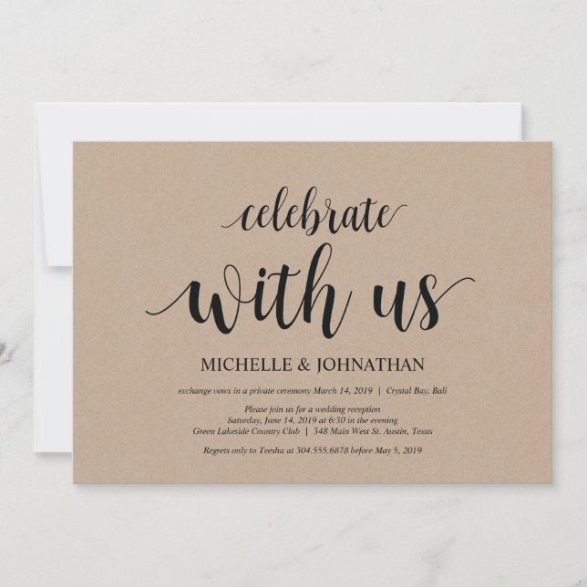 Célébrez avec nous, Cartes d'invitation pour maria (Devant)