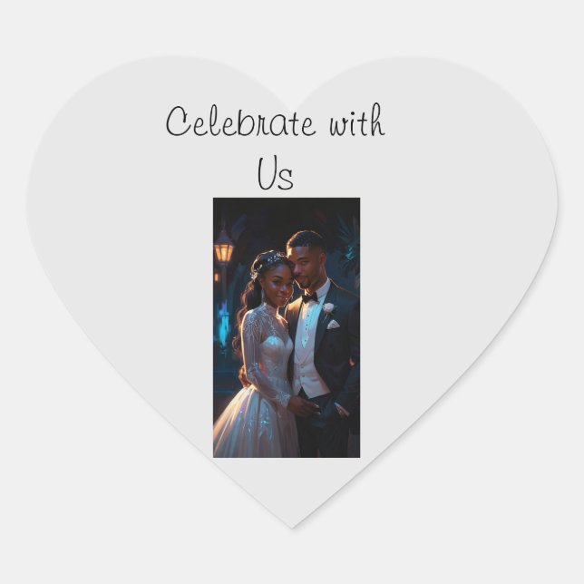 Célébrez avec nous mariage couple Sticker (Devant)