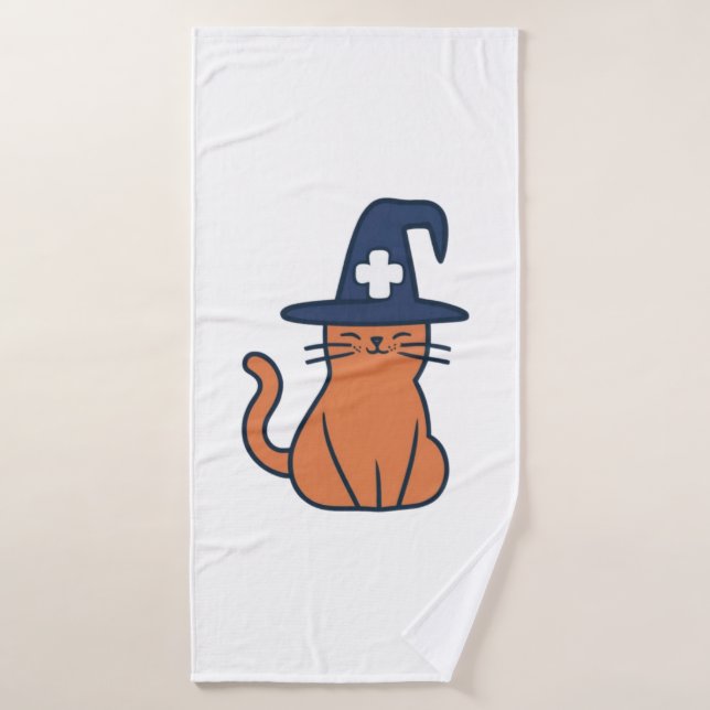 Célébrez la chute avec une Feline Twist - Un Nu Éf (Serviette de bain)