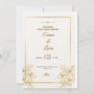 Célébrez l'amour avec ce faire-part de mariage élé