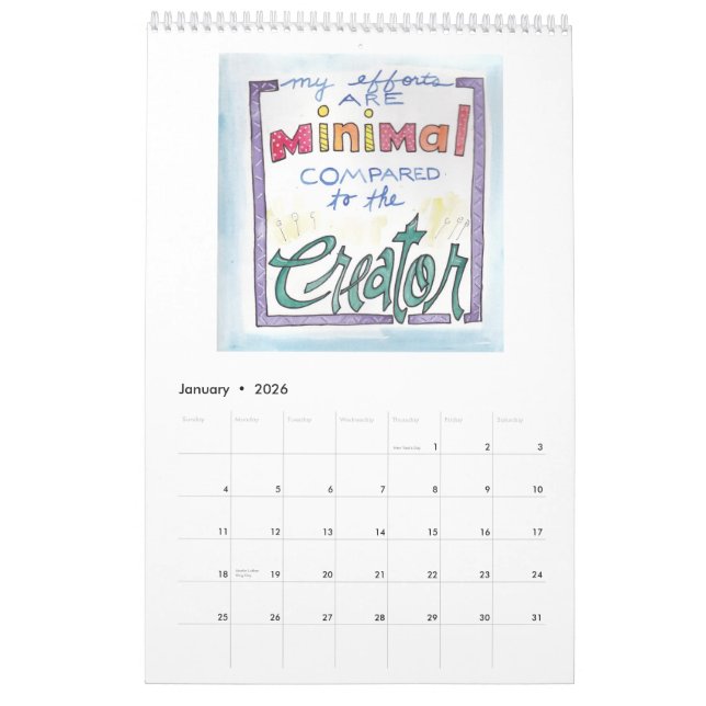 Célébrez le calendrier de foi (Jan 2026)