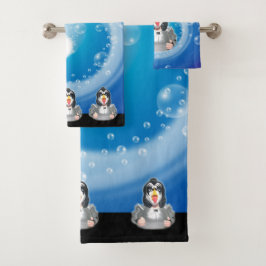 CelebriDucks Gene Simmons Kuss-Bad-Tücher Badhandtuch Set