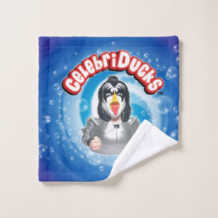 CelebriDucks Gene Simmons Kuss-Bad-Tücher Badhandtuch Set
