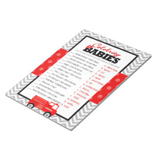 Celebrity Babies Fireruck Baby Showroom Pack Notizblock