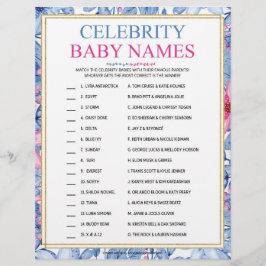 Celebrity Baby Names [Blumenwasser-Farben] Briefbogen