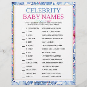 Celebrity Baby Names [Blumenwasser-Farben] Briefbogen
