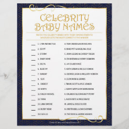 Celebrity Baby Names [Golden Blue] Briefbogen