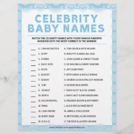 Celebrity Baby Names [Luxury Lace [blau] Briefbogen