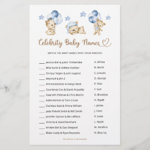 Celebrity Baby Names Teddy Bear Boy Baby Dusche