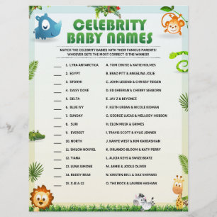 Celebrity Baby Names [Tierthema] Briefbogen
