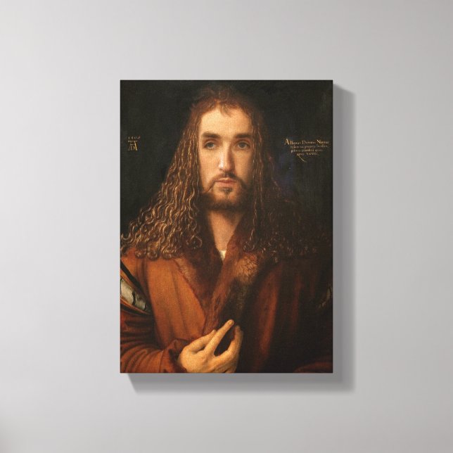 Celebrity Self Portrait als Albrecht Dürer Leinwanddruck (Vorderseite)