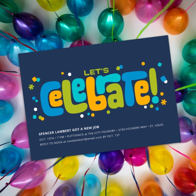 Célébrons ! Invitation à la fête (Let's Celebrate! Party Invitation)