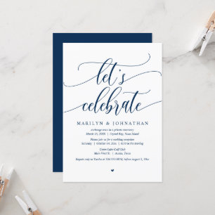 Célébrons le Mariage Fuite de Noces Invitation à l