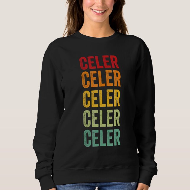 Celer Crypto Rainbow Text Design Sweatshirt (Vorderseite)