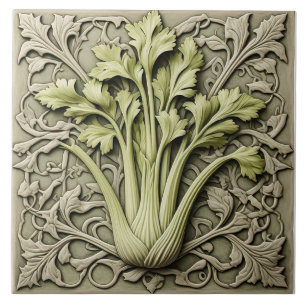 Celery - Art Nouveau Keramik Tile Fliese