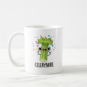 Celery-brate Funny Veggie Celery Pun Kaffeetasse