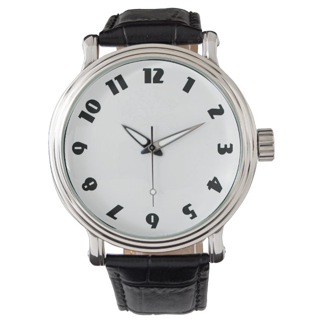 'Celery Charles' Dark Aqua Watch Lederband Armbanduhr (Vorderseite)