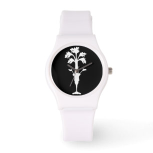 'Celery Charles' Logo Sporty Watch Silicone Strap Armbanduhr