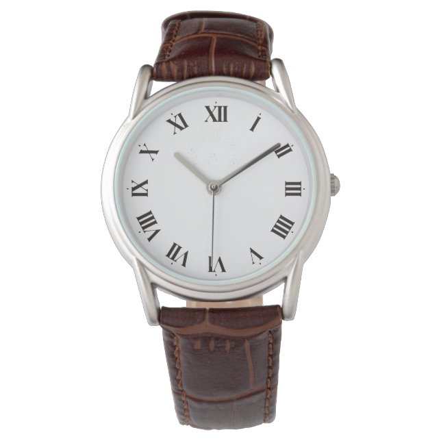 Celery Charles Men Leather Strap Cappuccino Watch Armbanduhr (Vorderseite)