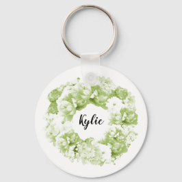 Celery Green Floral Wreath Bridesmaid Schlüsselanh Schlüsselanhänger