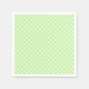 Celery Green und White Polka Dot Pattern Serviette
