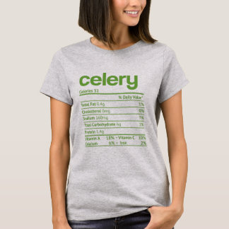 Celery Nutrition Fact Funny Erntedank T-Shirt