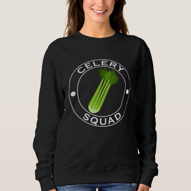 Celery Squad Ironic Saying Team Leek Vegetables Sweatshirt (Vorderseite)