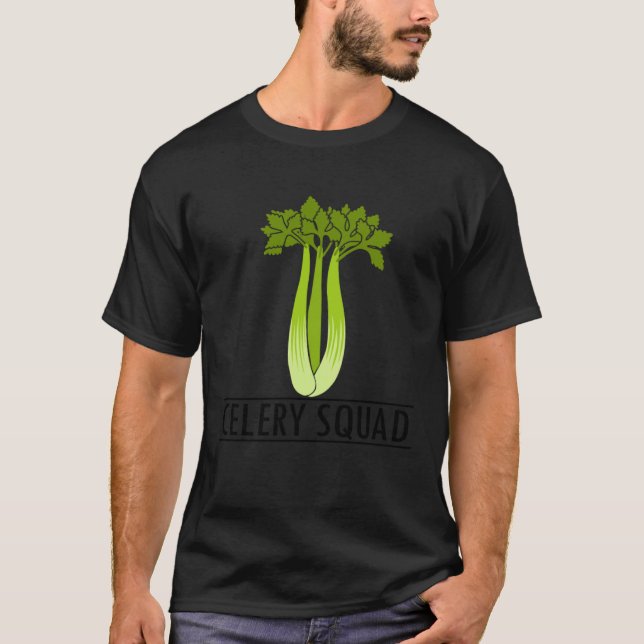 Celery Squad Vegetable Fan Ironic Leek T-Shirt (Vorderseite)