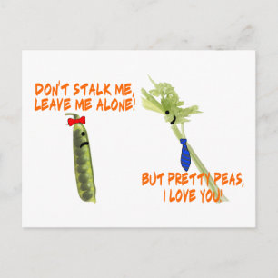 Celery Stalk And Pretty Peas Postkarte