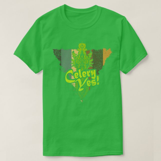 Celery Yes Funny Vegetable Gardener  337 T-Shirt (Design vorne)