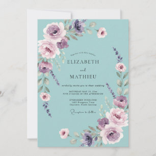 Celeste Amethyst Petal Hochzeit Einladung