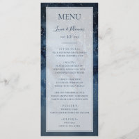 Céleste Ciel De Nuit Avec Cadre Mariage Menu Dîner