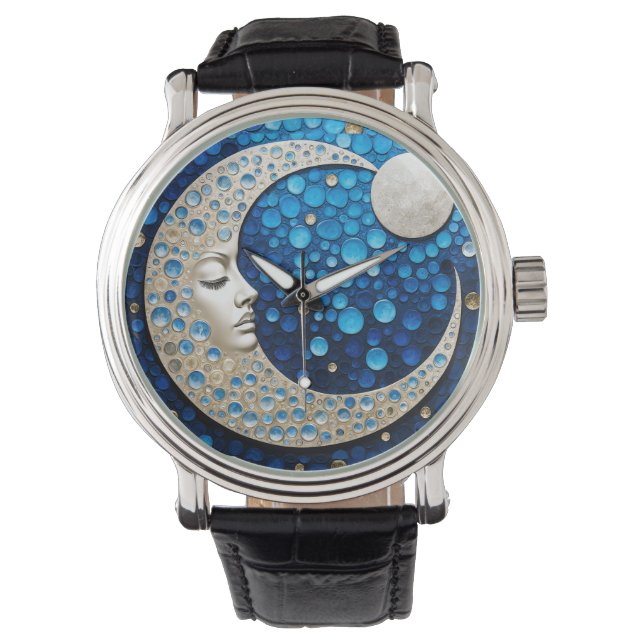 Celeste : Frau auf dem Mond Armbanduhr (Vorderseite)