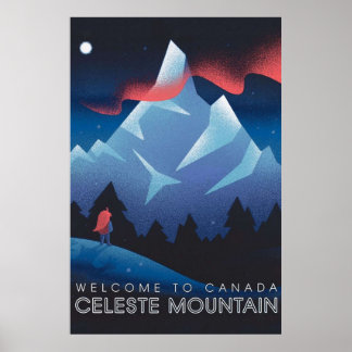 Celeste Game Mountain Poster