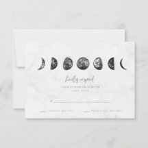 Céleste Gris Lune Phases Mariage RSVP