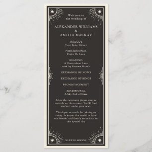 Céleste Tarot Boho programme de cérémonie mariage 