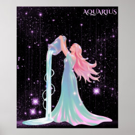 Celestial Aquarius – Astrology Art Poster