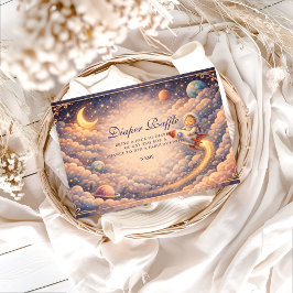 Celestial Astronaut Clouds Diapper Raffle  Begleitkarte