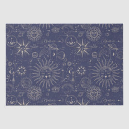Celestial Astronomy Navy Muster Seidenpapier