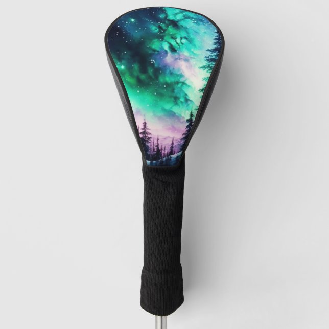 Celestial Aurora Borealis Northern Lights Vivid Golf Headcover (Vorderseite)