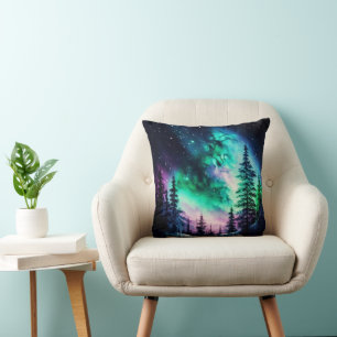 Celestial Aurora Borealis Northern Lights Vivid Kissen