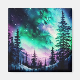 Celestial Aurora Borealis Northern Lights Vivid Magnet