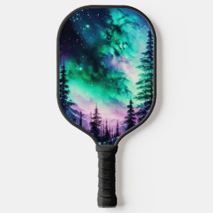 Celestial Aurora Borealis Northern Lights Vivid Pickleball Schläger