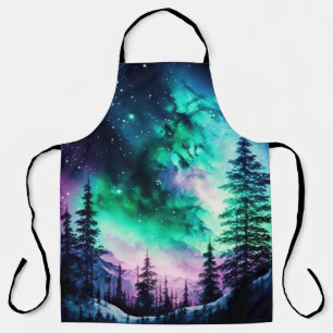 Celestial Aurora Borealis Northern Lights Vivid Schürze