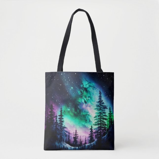 Celestial Aurora Borealis Northern Lights Vivid Tasche (Vorderseite)
