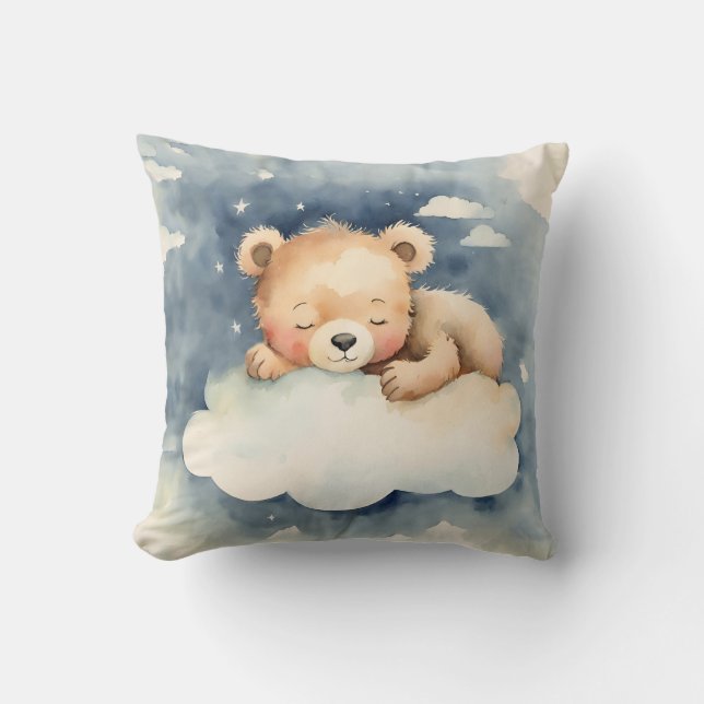 Celestial Baby Bear Boys Kinderzimmer Kissen (Vorderseite)